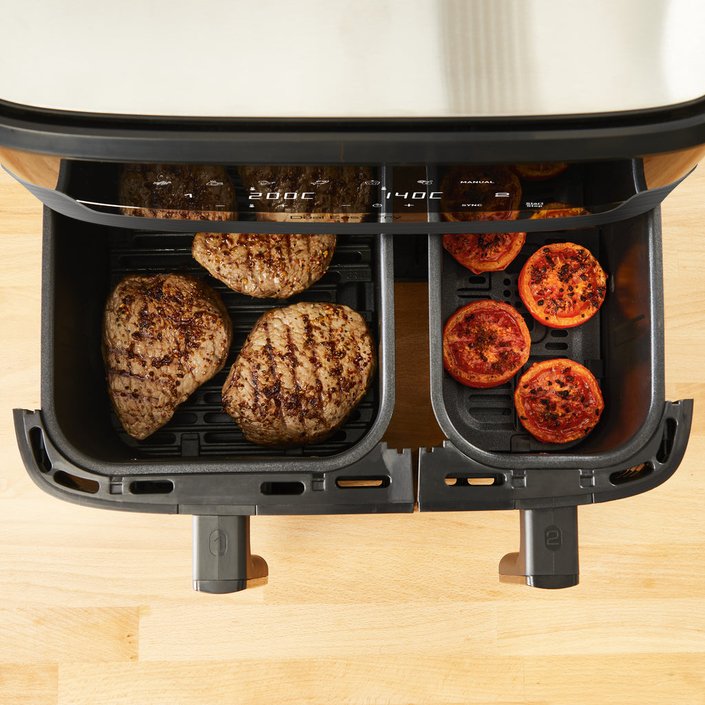 Tefal Dual Easy Fry & Grill EY905B Doble 8,3 L Independiente 2700 W Freidora de aire caliente Gris (6)