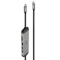 Lindy 43326 base para portátil y replicador de puertos Alámbrico USB 3.2 Gen 1 (3.1 Gen 1) Type-C Negro, Gris