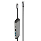 Lindy 43326 base para portátil y replicador de puertos Alámbrico USB 3.2 Gen 1 (3.1 Gen 1) Type-C Negro, Gris