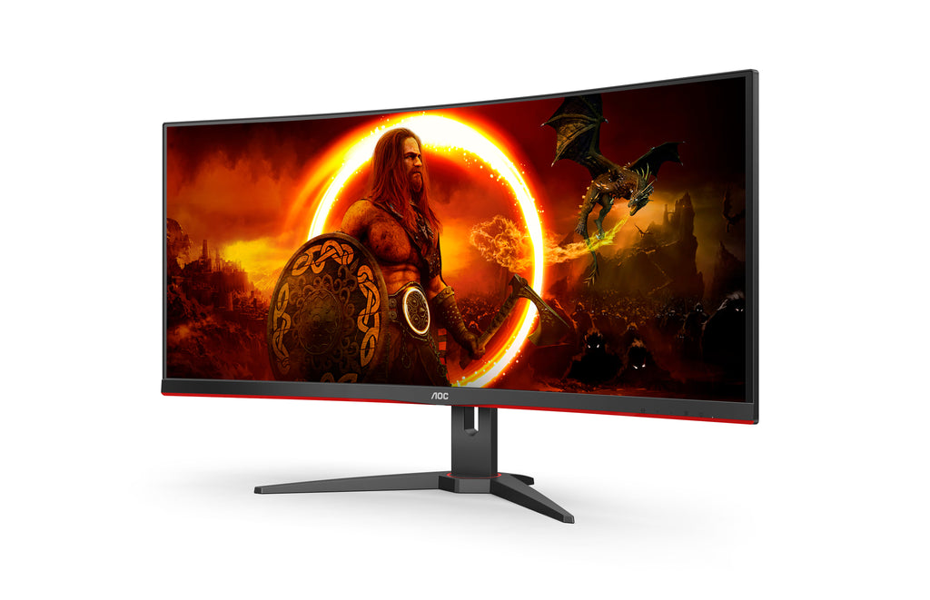 AOC G2 CU34G2XE/BK pantalla para PC 86,4 cm (34") 3440 x 1440 Pixeles Wide Quad HD LCD Negro, Rojo (5)