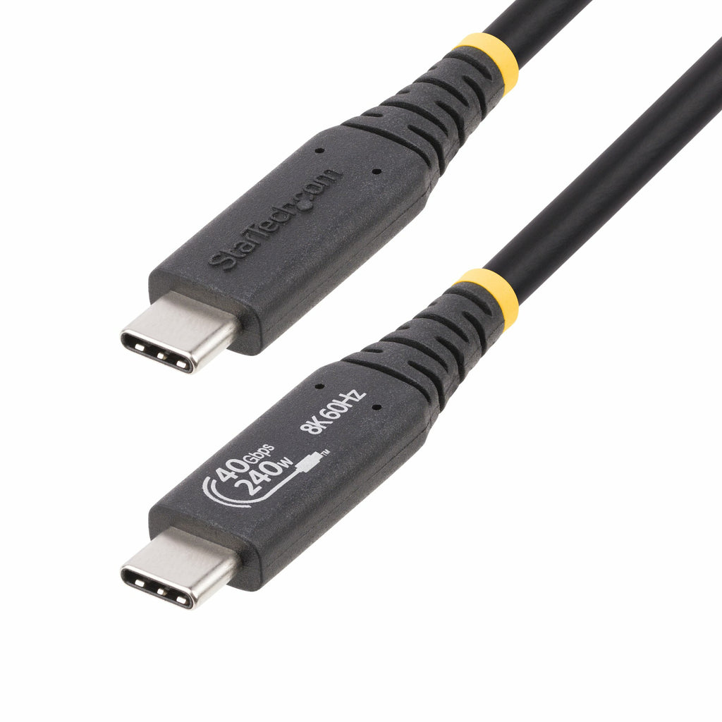 StarTech.com 50C-40G-USB4-CABLE cable USB USB4 Gen 3x2 0,5 m USB C 40 Gbit/s Negro (2)