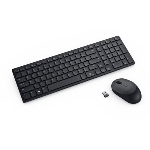 DELL KM555 teclado Ratón incluido Universal RF Wireless + Bluetooth Checa, Eslovaco Negro (4)
