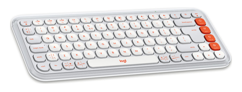Logitech POP Icon Keys teclado Universal Bluetooth QWERTY Internacional de EE.UU. Naranja, Blanco (4)