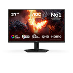AOC G4 Q27G41ZDF pantalla para PC 67,3 cm (26.5") 2560 x 1440 Pixeles Quad HD QD-OLED Negro, Rojo