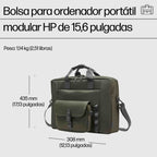 HP 15.6 Modular Laptop Bag 39,6 cm (15.6") Bandolera Verde, Gris (5)