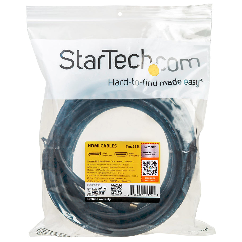 StarTech.com HDMM7MP cable HDMI HDMI tipo A (Estándar) Negro