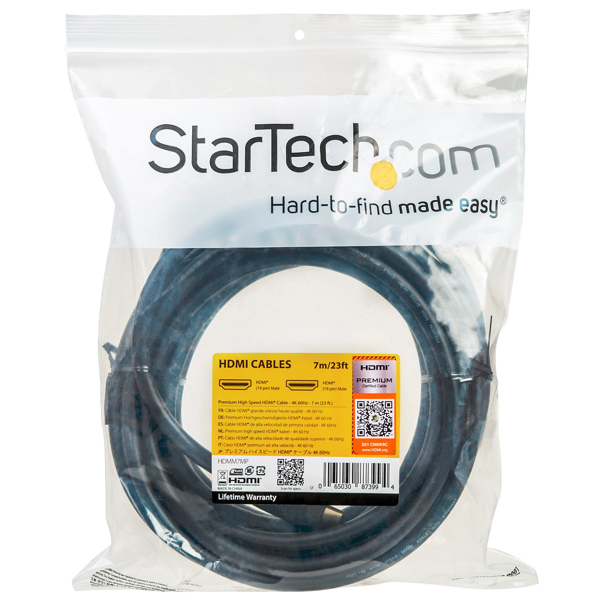 StarTech.com HDMM7MP cable HDMI HDMI tipo A (Estándar) Negro