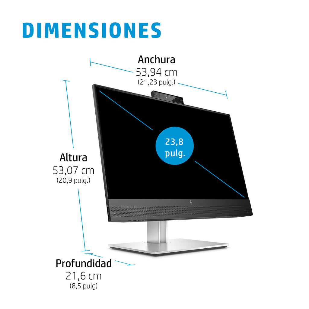 HP E24mv G4 FHD Conferencing Monitor pantalla para PC 60,5 cm (23.8") 1920 x 1080 Pixeles Full HD LCD Negro (7)