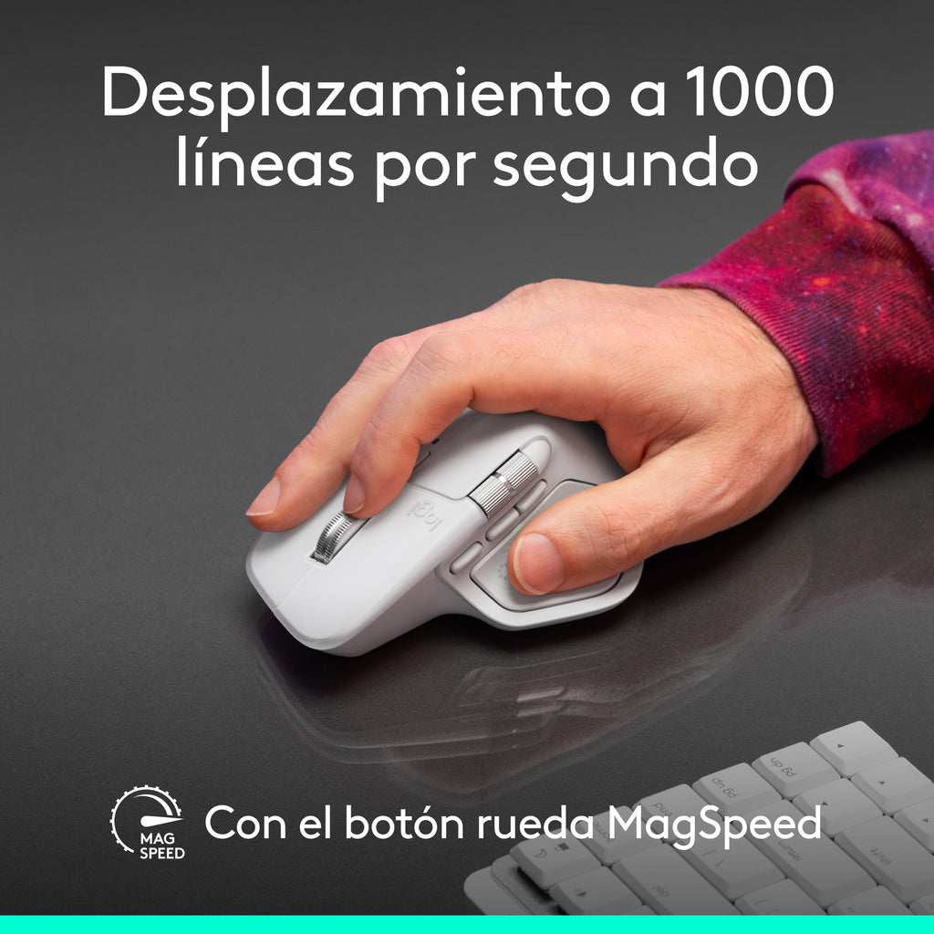 Logitech MX Master 4 for Mac ratón Oficina Mano derecha Laser 8000 DPI (9)