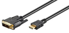 Microconnect HDM191812 adaptador de cable de vídeo 2 m HDMI tipo A (Estándar) DVI-D Negro (2)