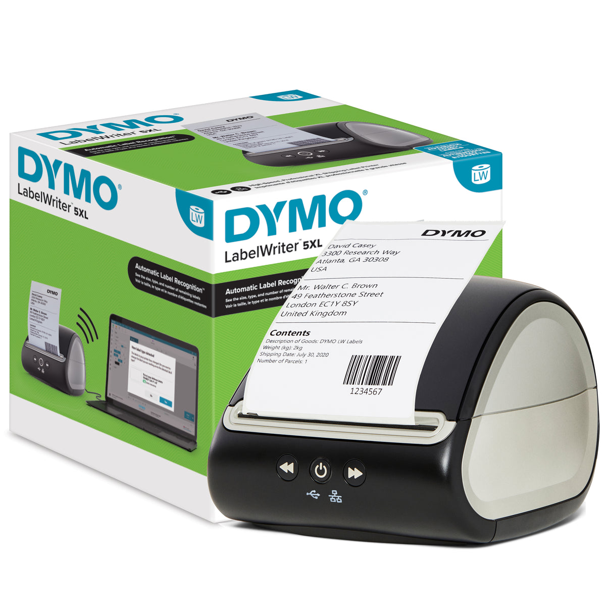 DYMO LabelWriter 5XL impresora de etiquetas Térmica directa 300 x 300 DPI Alámbrico Ethernet