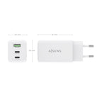 AISENS ASCH-65W3P072-W cargador de dispositivo móvil Cámara digital, GPS, Teléfono móvil, Portátil, Smartphone, Tableta, Universal Corriente alterna Carga rápida Interior (5)