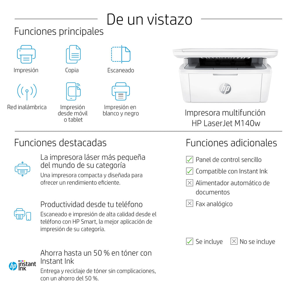 HP LaserJet MFP M140w Laser A4 600 x 600 DPI 20 ppm Wifi (6)