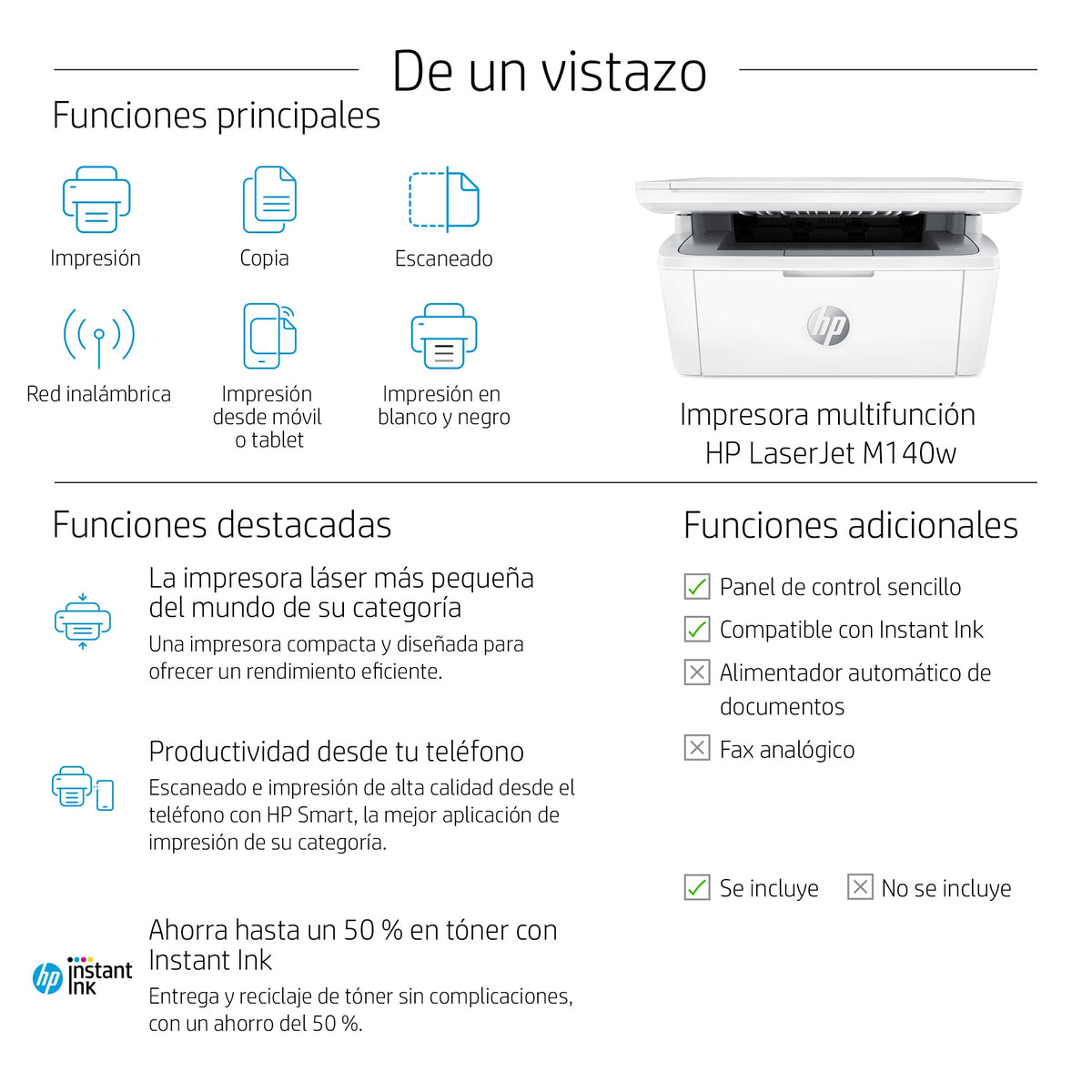 HP LaserJet MFP M140w Laser A4 600 x 600 DPI 20 ppm Wifi (6)