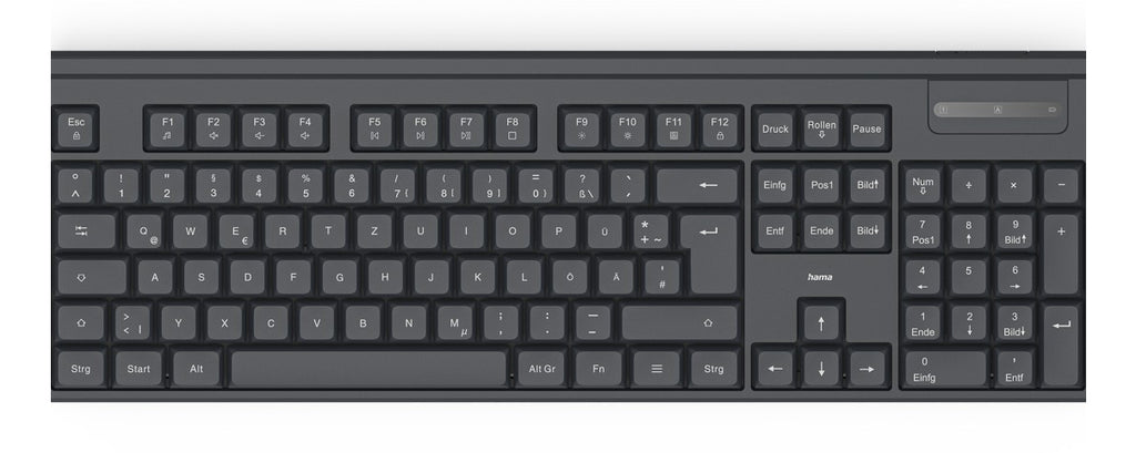 Hama WKM-100 teclado Ratón incluido Universal RF inalámbrico QWERTY Inglés internacional Negro (2)