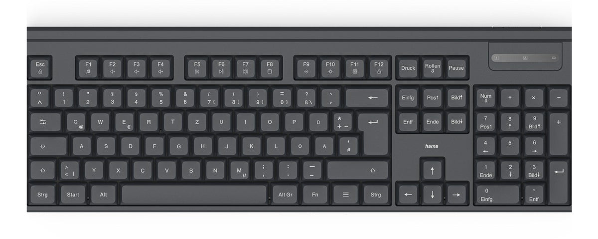 Hama WKM-100 teclado Ratón incluido Universal RF inalámbrico QWERTY Inglés internacional Negro (2)
