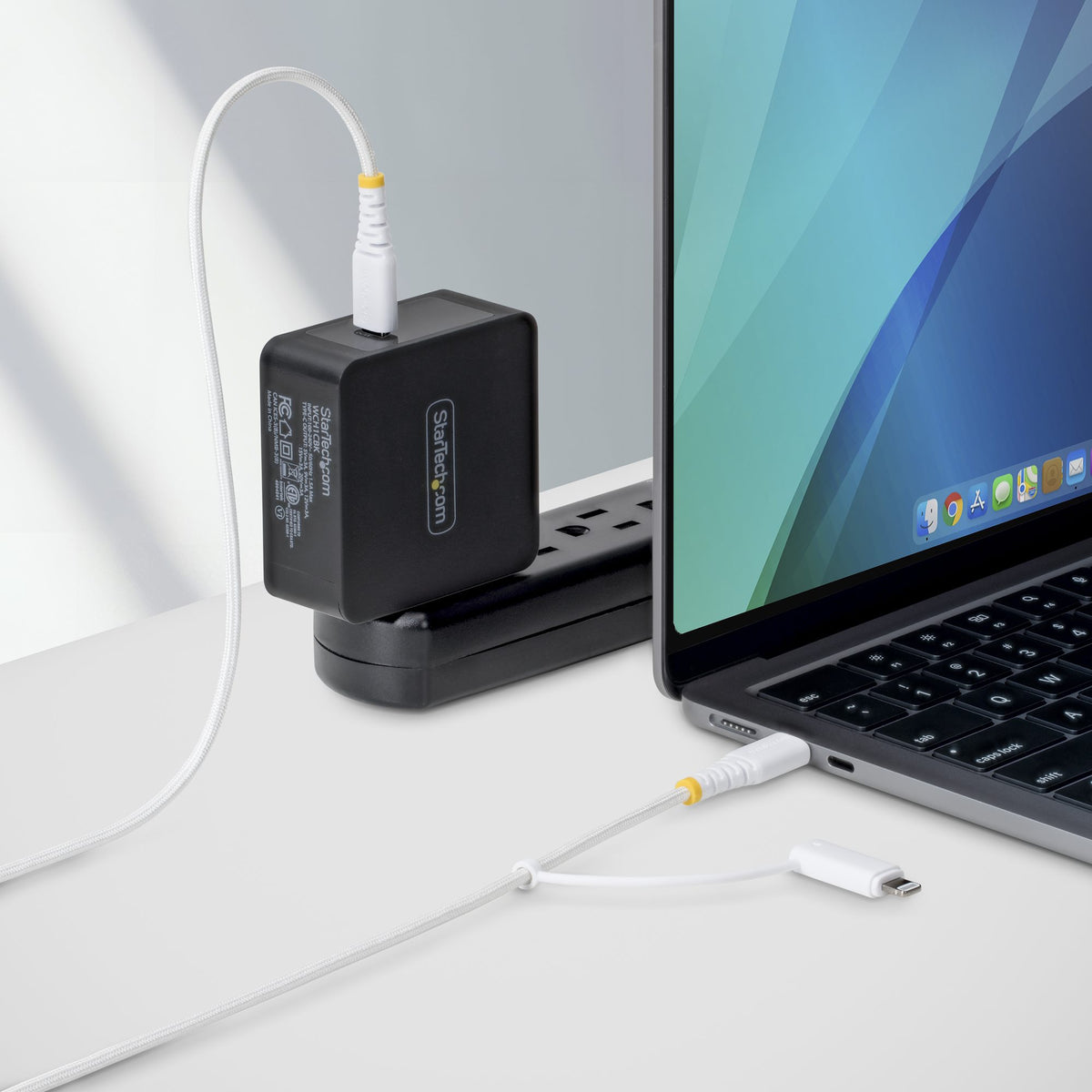 StarTech.com 2M-U2-LNTC-CABLE cable USB USB C 0,48 Gbit/s Blanco (6)