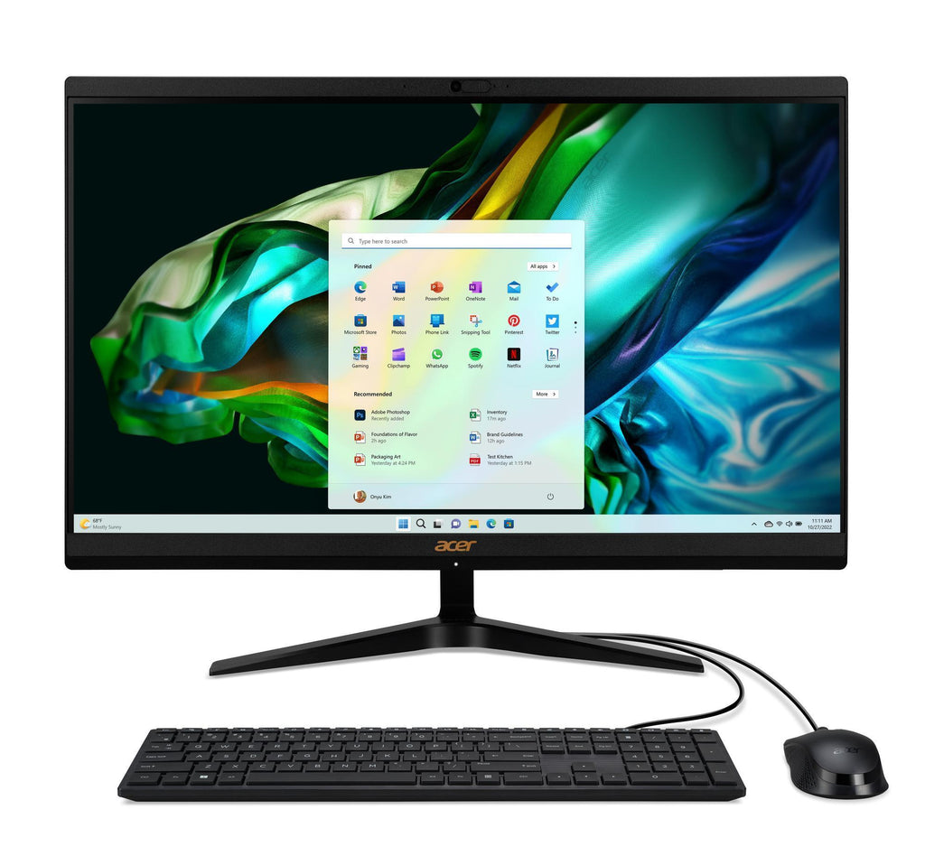 Acer Aspire C24-1800 Intel® Core™ i5 i5-12450H 60,5 cm (23.8") 1920 x 1080 Pixeles PC todo en uno 16 GB DDR4-SDRAM 1 TB SSD Windows 11 Home Wi-Fi 6E (802.11ax) Negro (3)