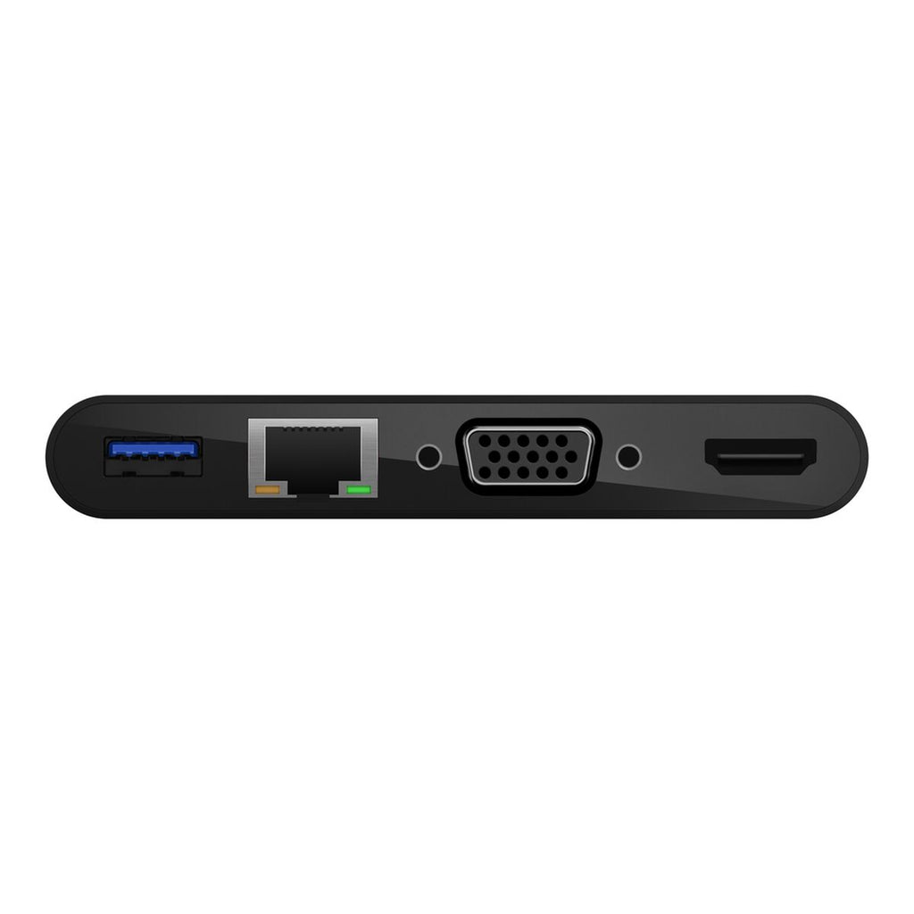 Adaptador multipuerto - USB-C - VGA, HDMI - 1GbE