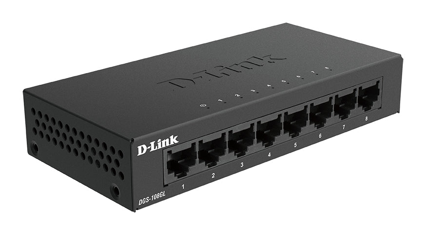 D-Link DGS-108GL No administrado Gigabit Ethernet (10/100/1000) Escritorio Negro (2)