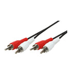 LogiLink 2xRCA - 2xRCA, 2.5m cable de audio 2,5 m Negro (2)