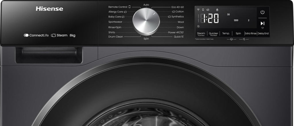 Hisense WF3S8043BB3 lavadora Carga frontal 8 kg 1400 RPM Negro (6)