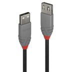 Lindy 36703 cable USB USB 2.0 2 m USB A 0,48 Gbit/s Negro, Gris (2)