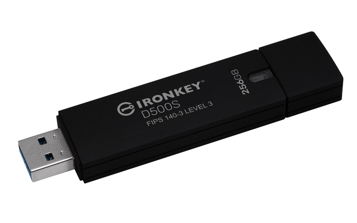 Kingston IronKey D500S - Unidad flash USB - cifrado - 256GB - USB3.2 Gen 1