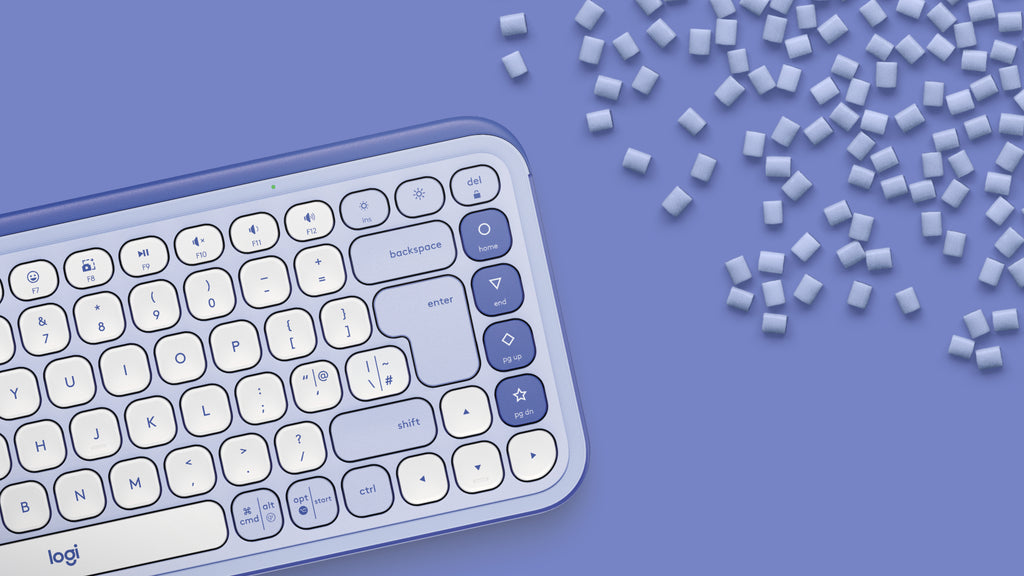 Logitech POP Icon Keys teclado Universal Bluetooth QWERTY Internacional de EE.UU. Lila, Blanco (7)