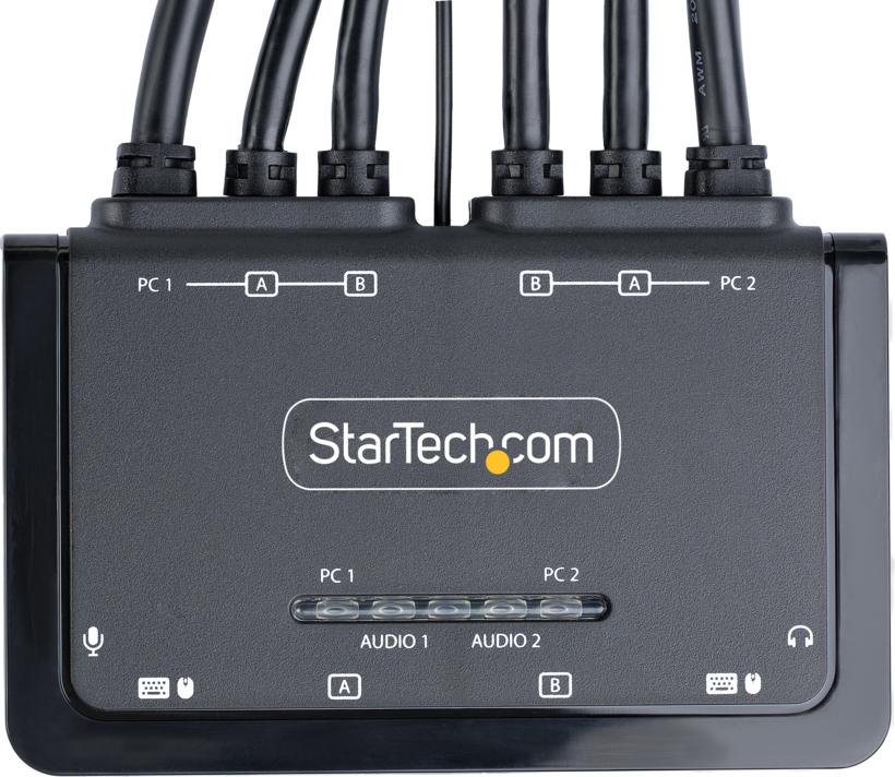 Startech C2-DH46-UA2-CBL-KVM - 4K 60Hz, Conmutador KVM / audio / USB, compacto (3)