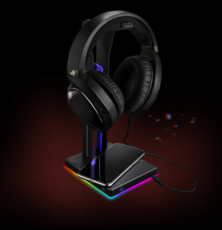 Asustek 90YH01K0-B2EA00 - ASUS ROG Throne Qi, Tarjeta de sonido, 7.1