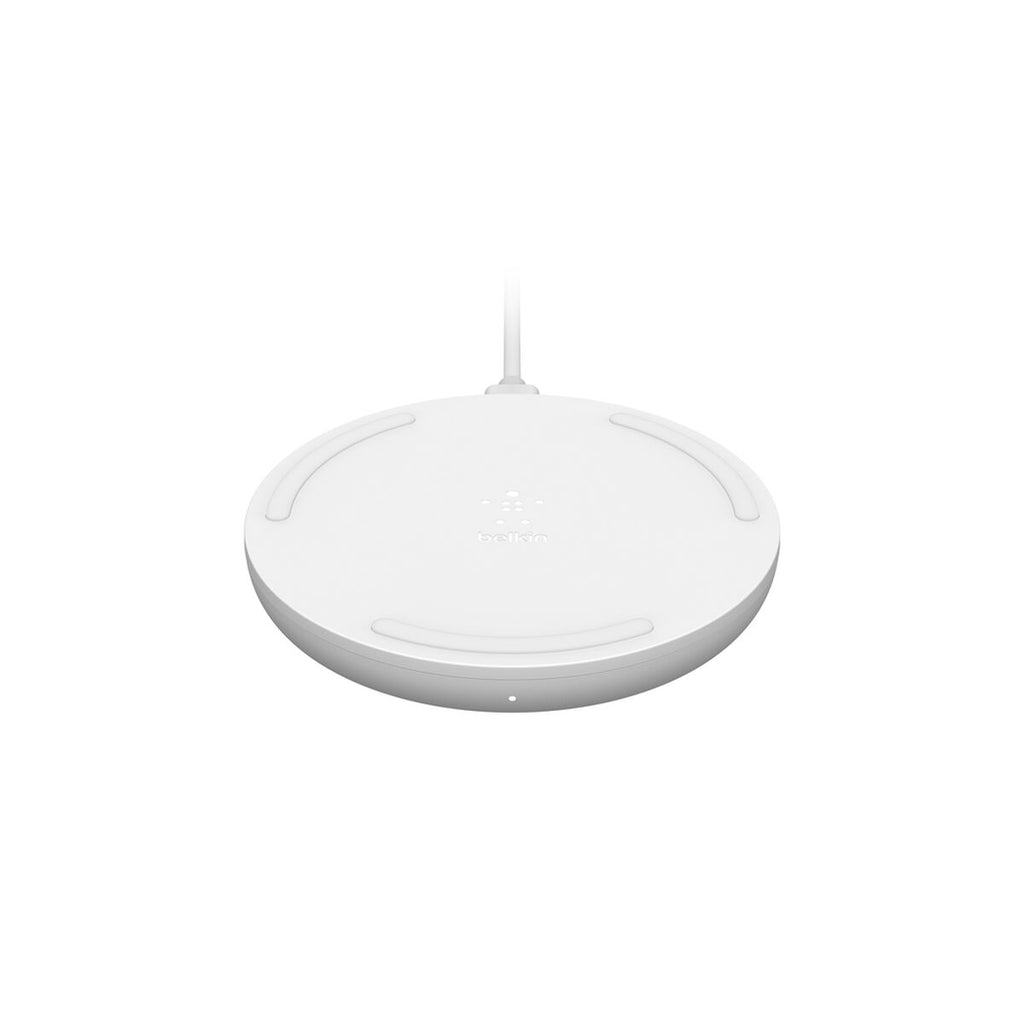 Base de carga inalámbrica + adaptador de corriente CA - 10 vatios - blanco
