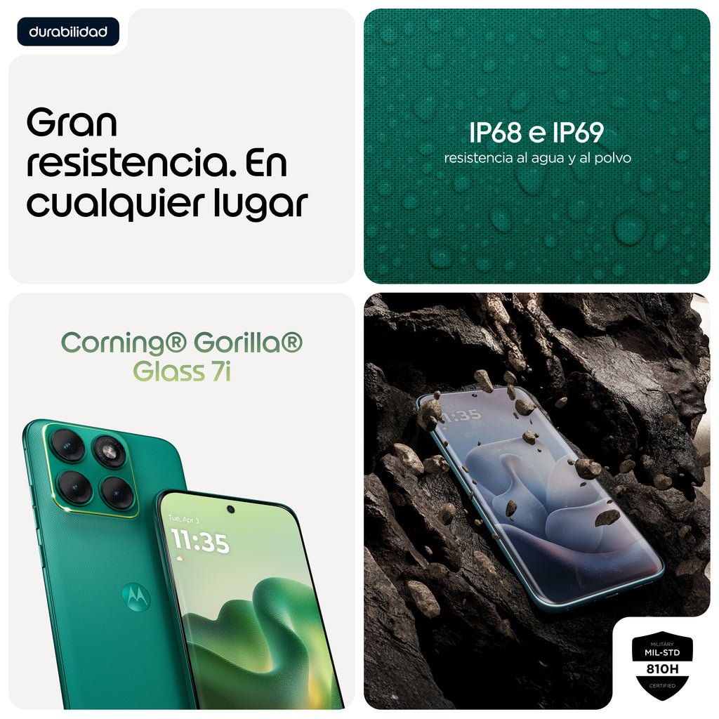 Motorola edge 70 fusion 17,2 cm (6.78") SIM doble Android 16.0 5G USB Tipo C 8 GB 256 GB 7000 mAh Verde (8)