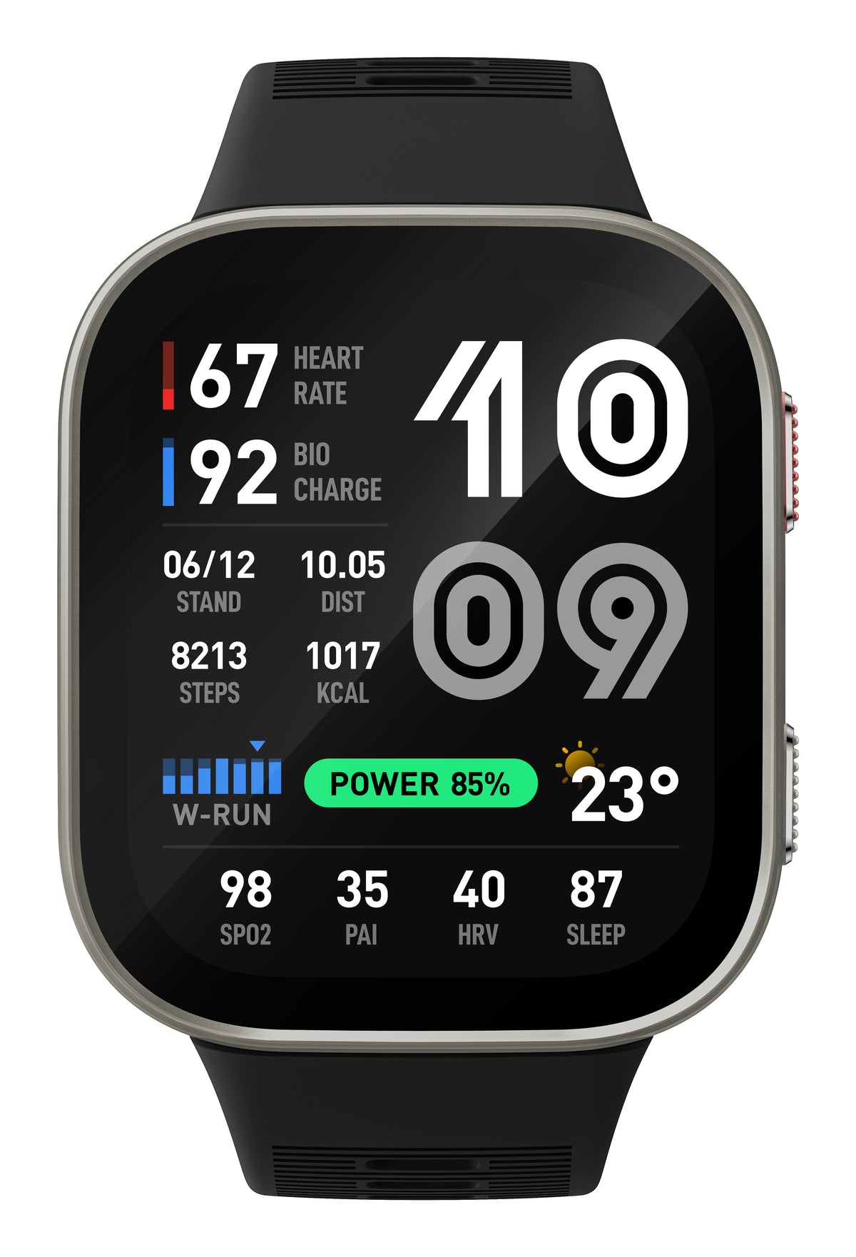 Amazfit Bip Max 5,2.07" AMOLED Digital 432 x 514 Pixeles Pantalla táctil Plata