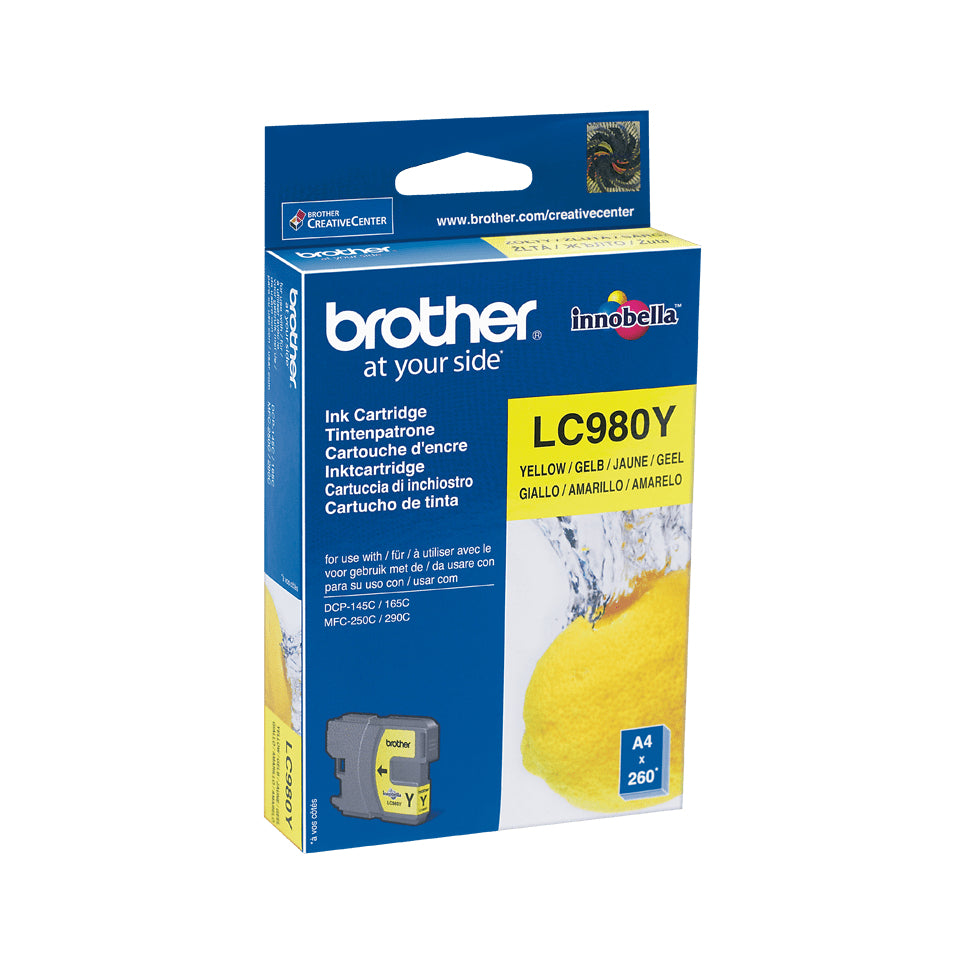 Brother LC980Y cartucho de tinta 1 pieza(s) Original Amarillo (3)