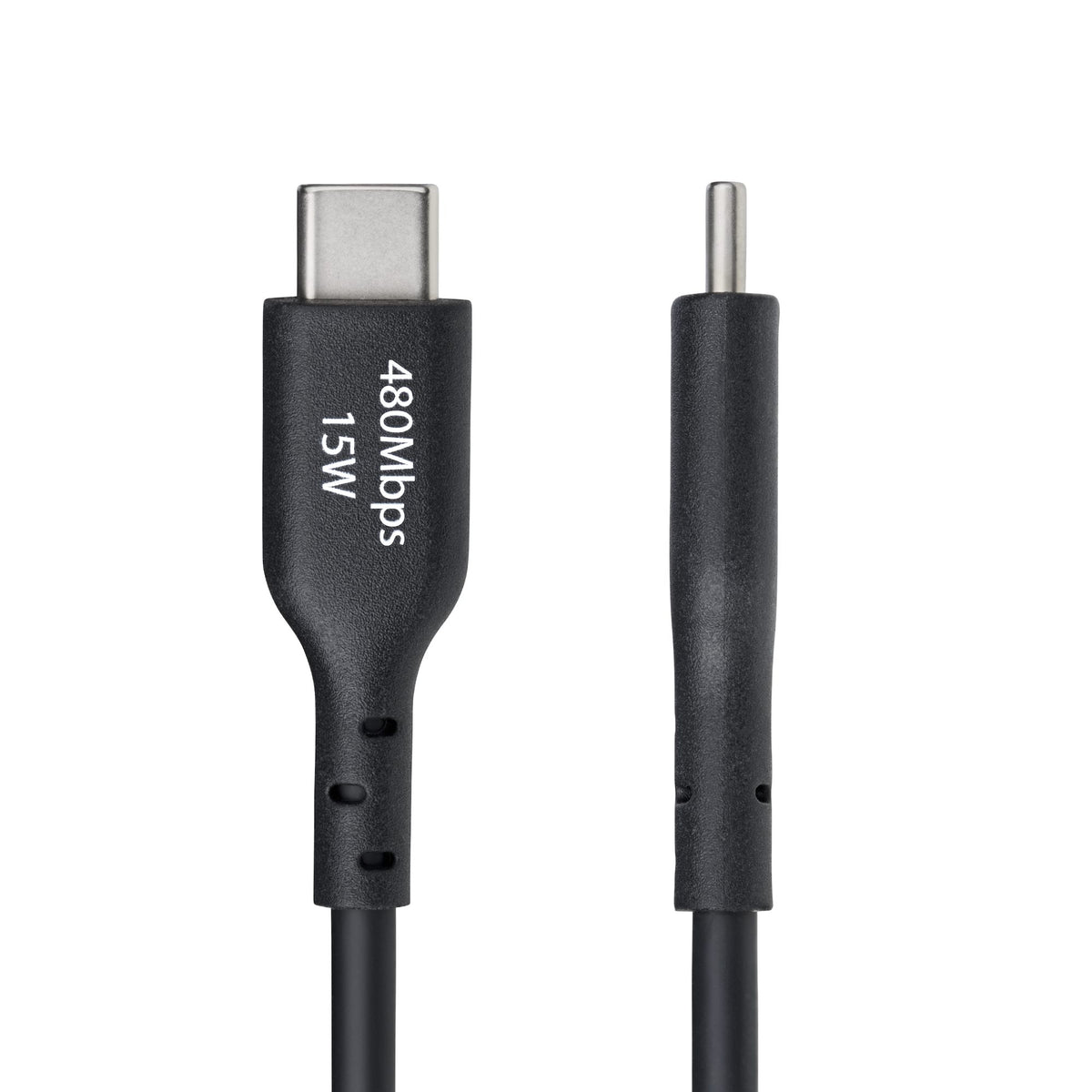 StarTech.com USB2AC30CMBK cable USB USB 2.0 0,3 m USB A USB C 0,48 Gbit/s 15 W Negro (4)