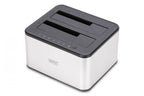 Station d'accueil USB 3.0 Super Speed pour jusqu'à 2x SSD/HDD 2.5/3.5" SATA III max. 2x20 To avec fonction de clonage