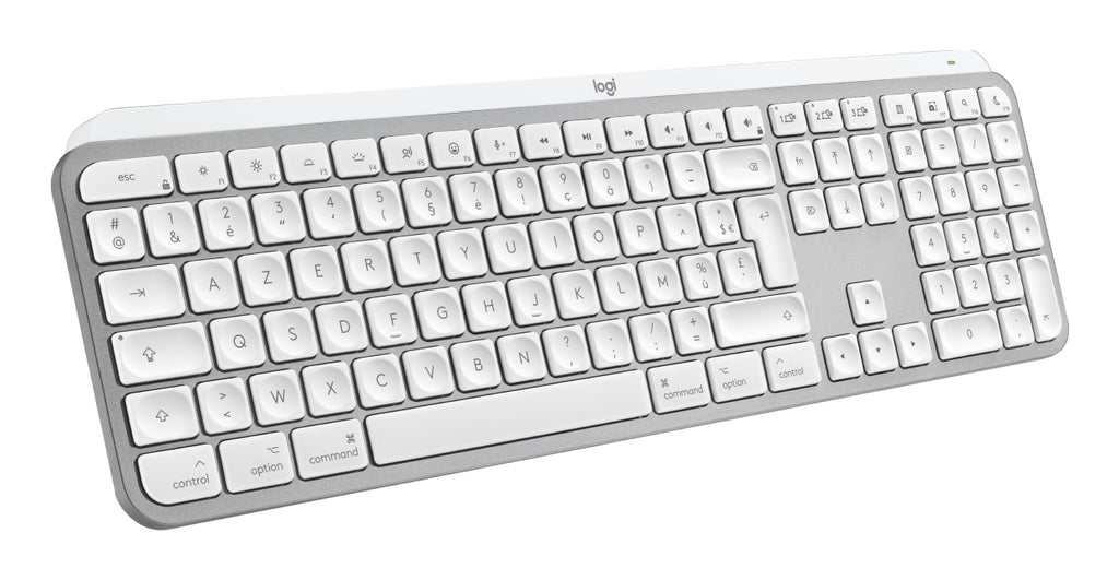 Logitech Master MX Keys S for Mac teclado Oficina RF Wireless + Bluetooth AZERTY Francés Aluminio, Blanco (4)