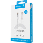 Sandberg 136-54 cable USB USB 3.2 Gen 2 (3.1 Gen 2) 200 m USB C 10 Gbit/s 100 W Blanco (4)