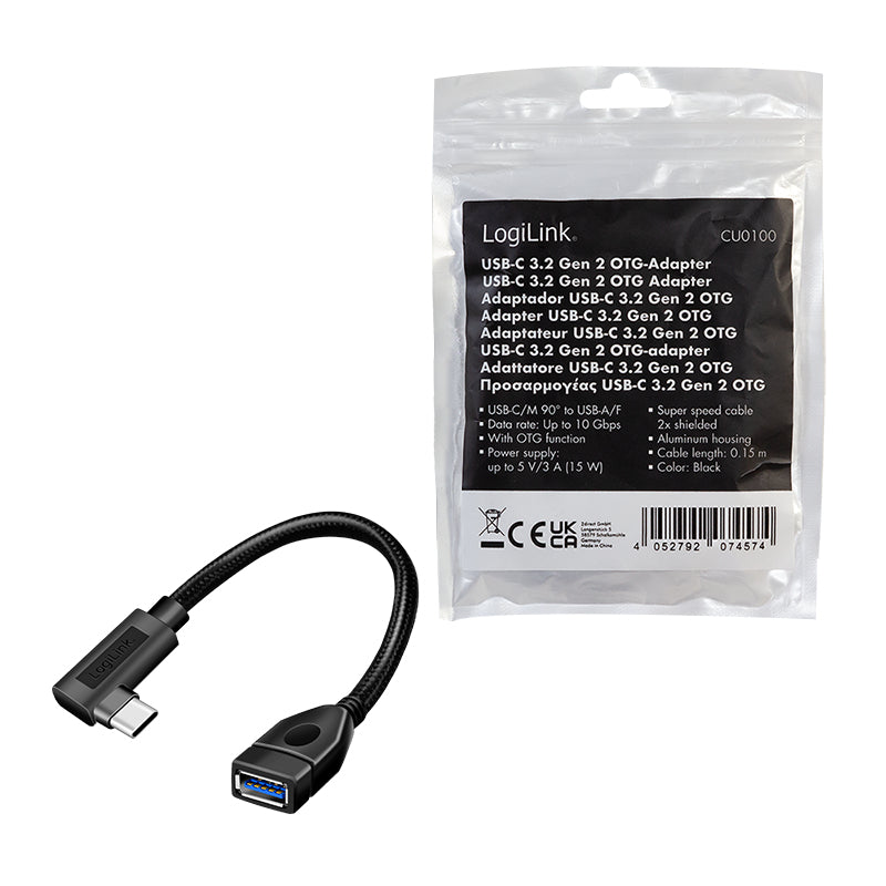 LogiLink CU0100 cambiador de género para cable USB Type-C USB Type-A Negro (5)