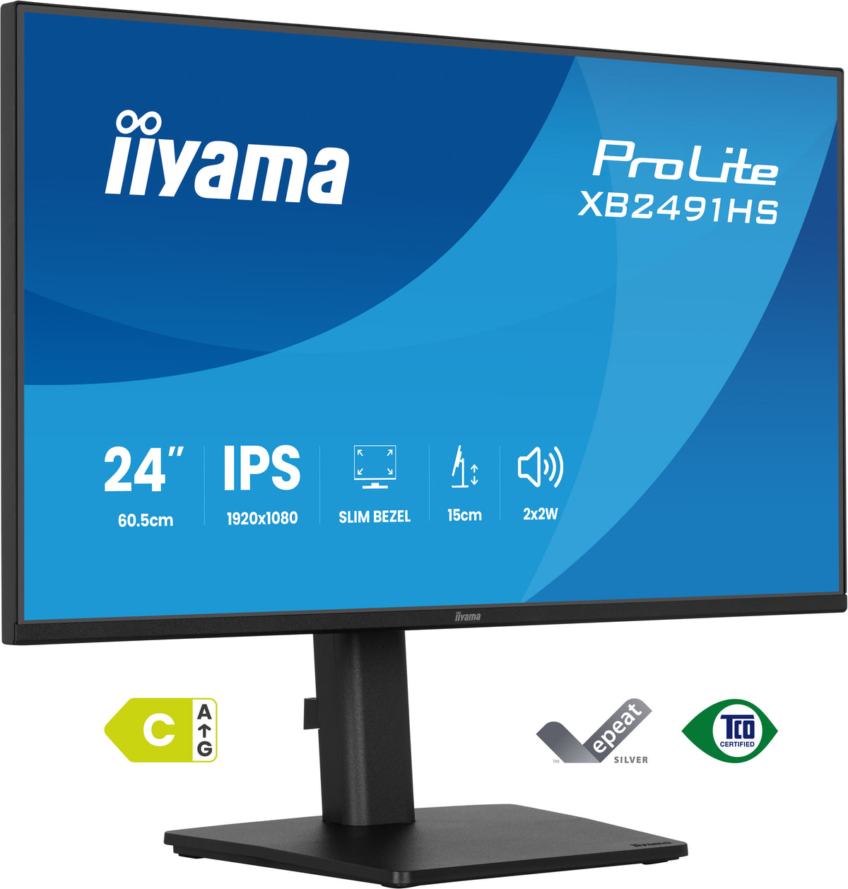 iiyama ProLite XB2491HS-B1 pantalla para PC 60,5 cm (23.8") 1920 x 1080 Pixeles Full HD LCD Negro