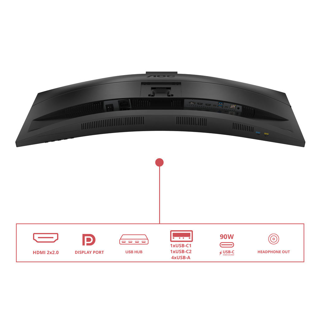 AOC CU34E4CW/75 pantalla para PC 86,4 cm (34") 3440 x 1440 Pixeles Negro (5)