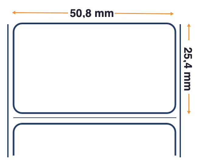 Labels, Zebra, Normal Paper, Z-Perform 1000T, An: 50.8 mm, Al: 25.4 mm, Diá: 200 mm, Co: 76 mm 3002526