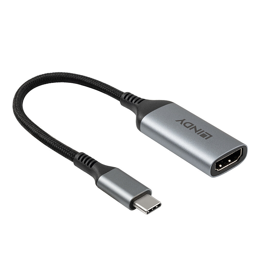 Lindy 43428 adaptador de cable de vídeo 0,15 m USB Tipo C HDMI Gris (5)