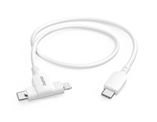 Hama 00201722 cable USB USB 2.0 1,5 m USB C USB C/Lightning 0,48 Gbit/s Blanco