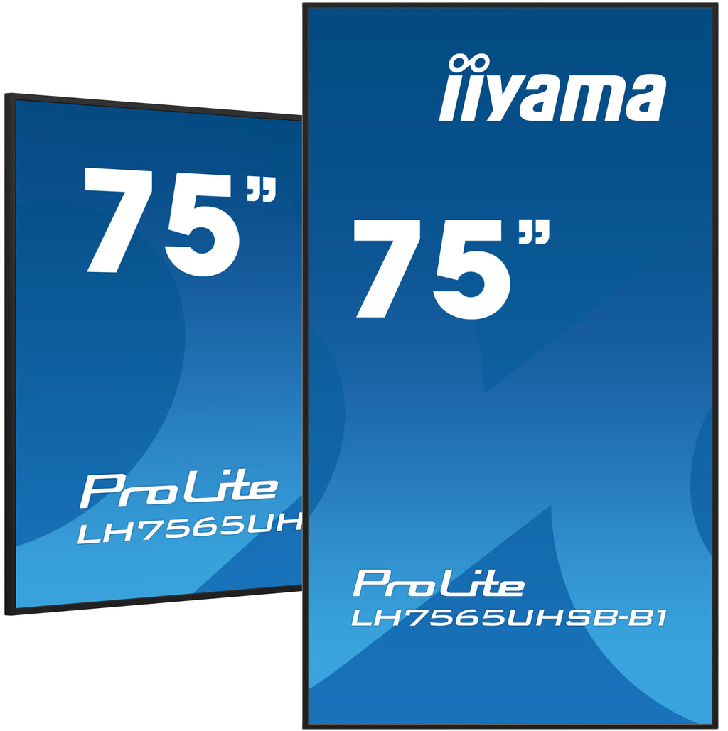 iiyama LH7565UHSB-B1 pantalla de señalización Diseño de quiosco 189,2 cm (74.5") LED Wifi 800 cd / m² 4K Ultra HD Negro Procesador incorporado Android 11 24/7 (2)