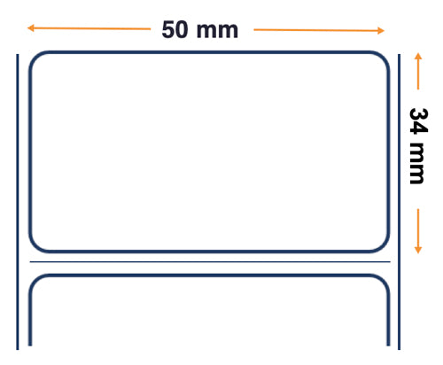 Soportes de recibos TSC 38-T057034-11LF Premium de 101mm x 62m