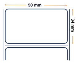 Soportes de recibos TSC 38-T057034-11LF Premium de 101mm x 62m