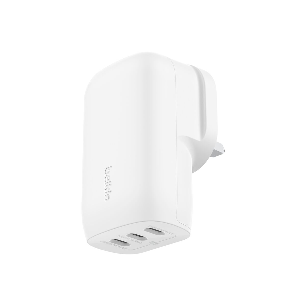 Belkin WCC002MYWH mobile device charger Universal White AC Fast charging Indoor (3-PORT USB-C WALL CHARGER W PPS 67W)