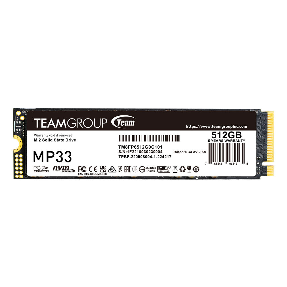 Team Group MP33 512GB M.2 PCI Express 3.0 NVMe 3D